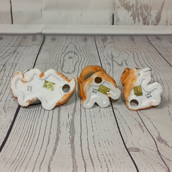 Puppy Dog Basset Hound Figurines Set of 3 Homco Home Interiors #1407 - Picture 6 of 10